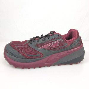 Altra Womens Olympus 3 Trail Running Vibram Shoe Sz 8 Maroon Gray Hiking Casual